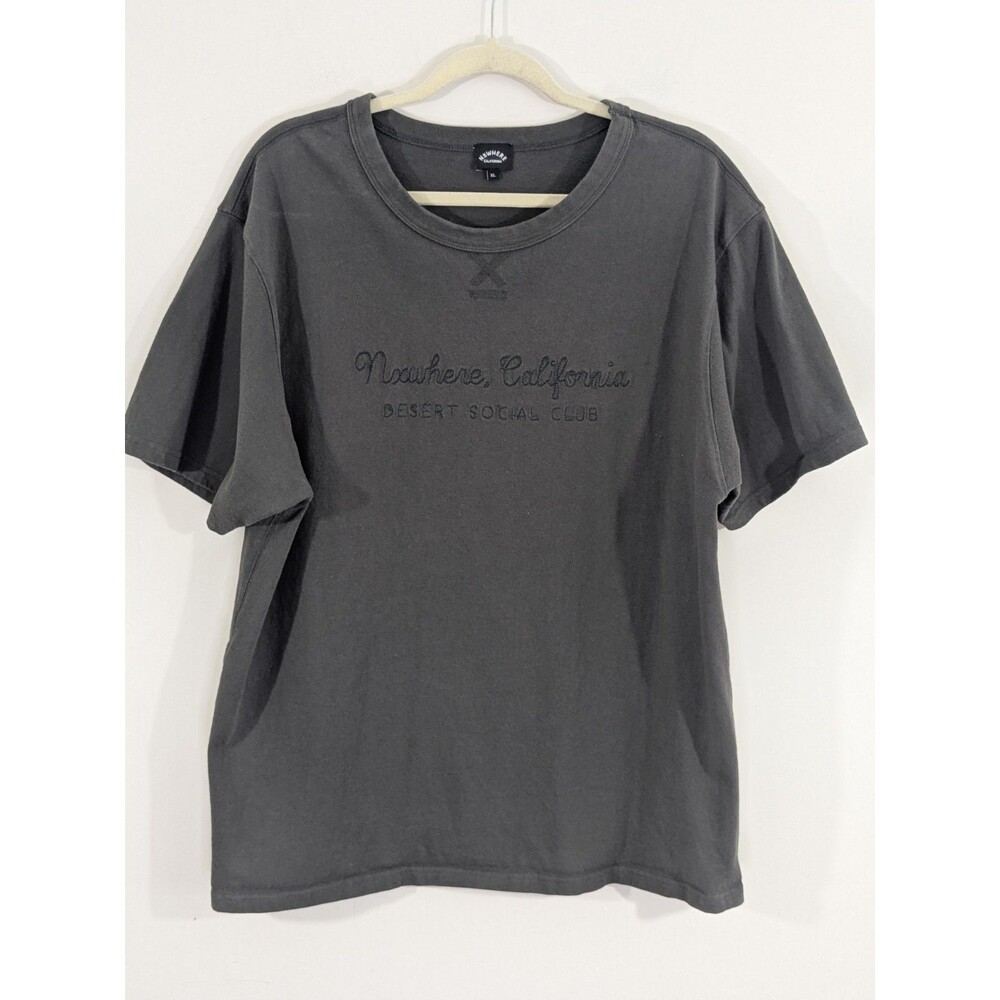 Nxwhere California Gray Men's Crew Neck Short Sleeve T Shirt Cotton Thick XL